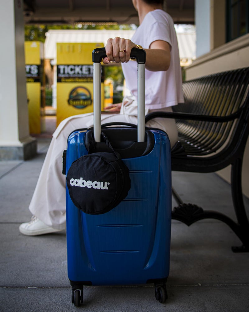 Cabeau Evolution Travel Neck Pillow Bag Compact Carrying Case, Compresses Pillow to Half its Original Size - Quick-Release Clasp Attaches to Luggage, Backpacks, and Purse - Image 4